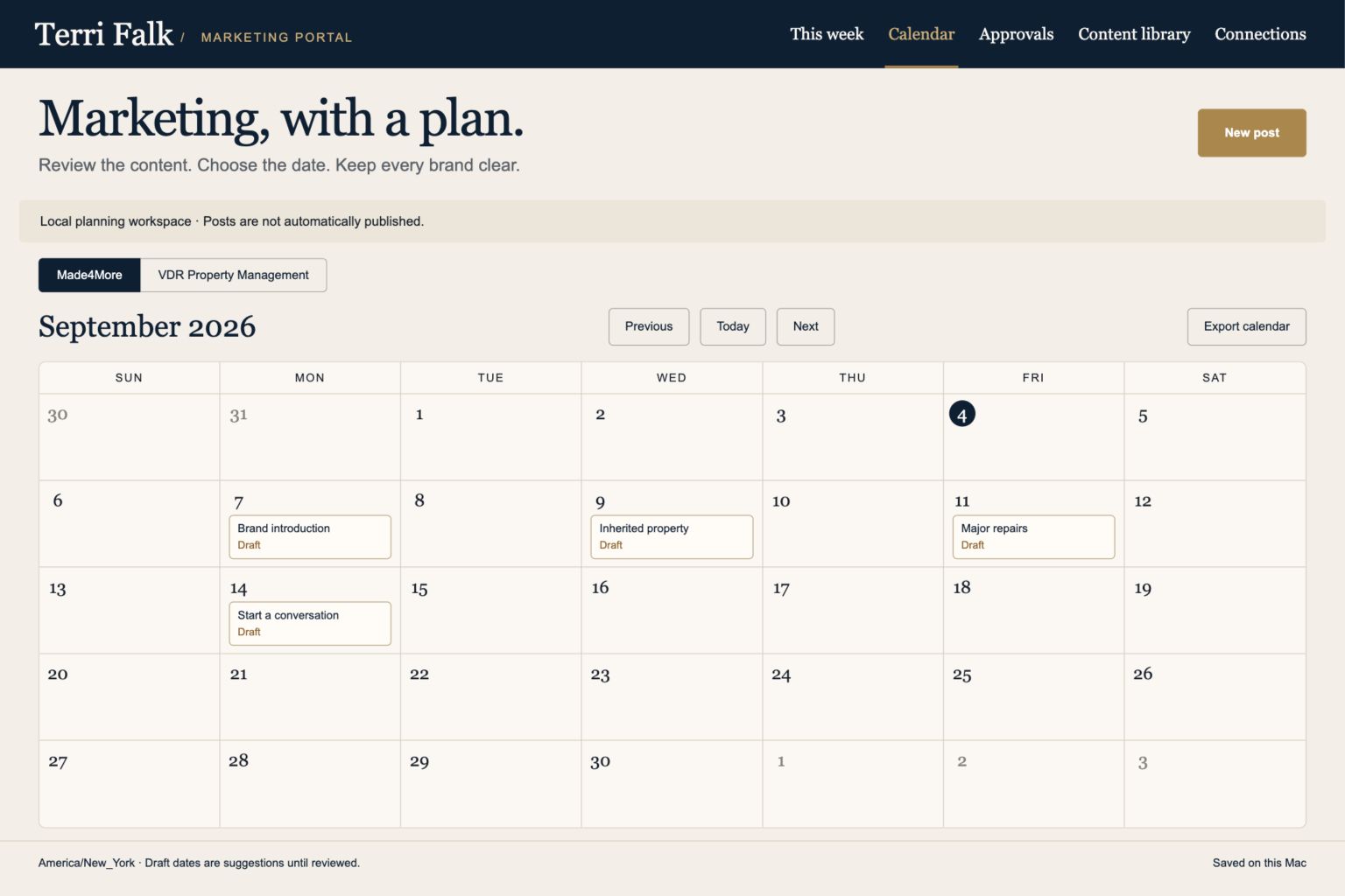 Terri — marketing calendar